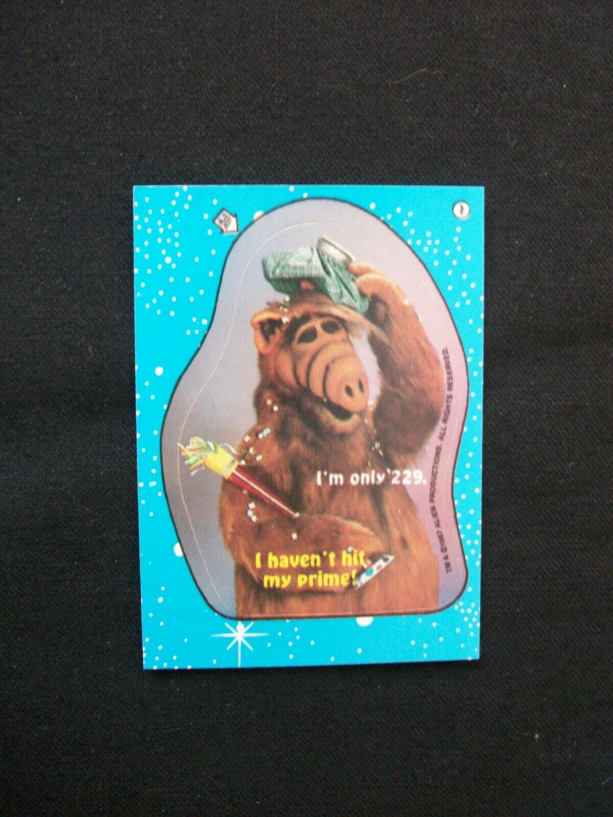 ALF TV SHOW SERIES 1 SEASON 1 STICKER TRADING CARD # 2 TOPPS USA 1987 RARE MINT