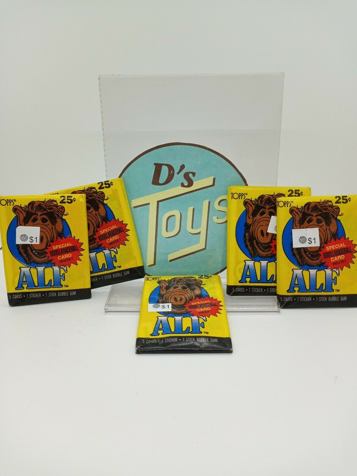 Alf Trading Cards (sealed) 5 Unopened Wax Packs