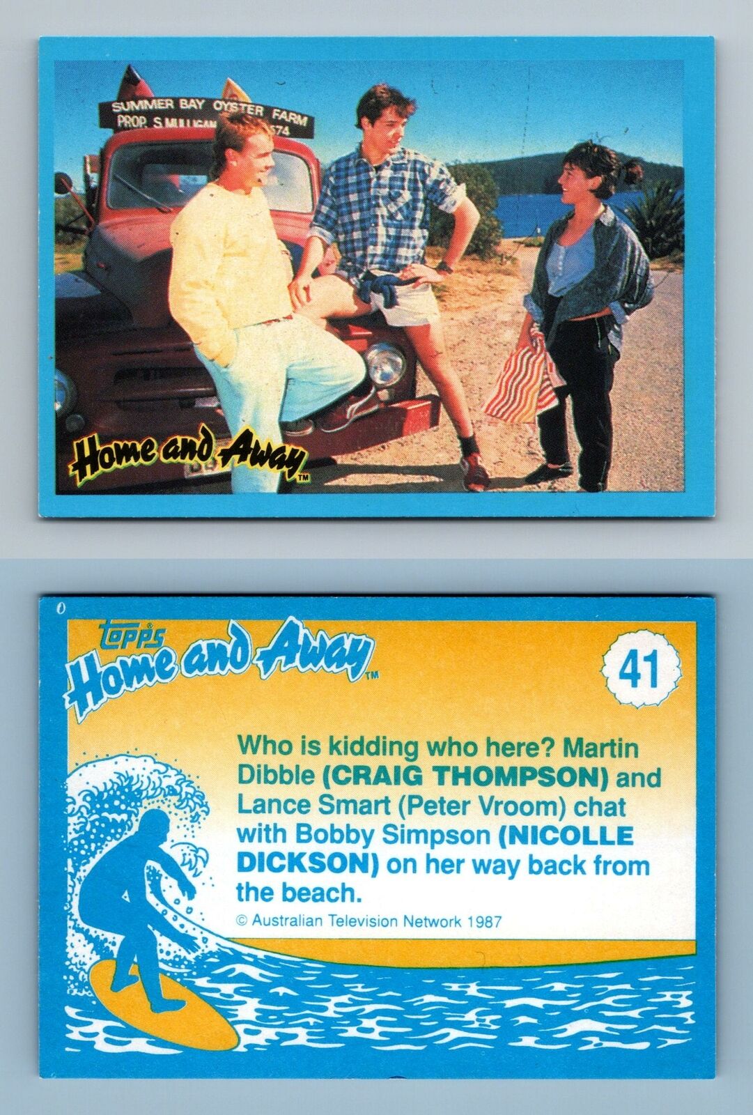 Lance, Martin & Bobby #41 Home & Away 1987 Topps Trading Card