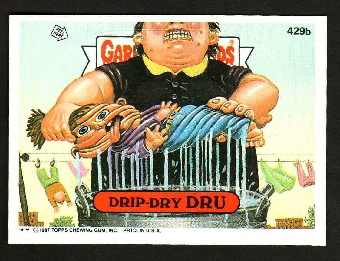 GARBAGE PAIL KIDS SERIES 11 1987 TOPPS TRADING CARD 429B DRIP-DRY DRU