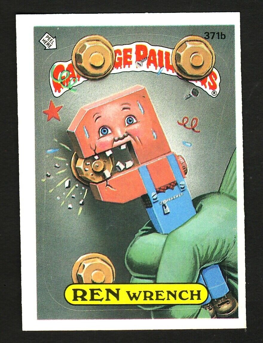 GARBAGE PAIL KIDS SERIES 9 1987 TOPPS TRADING CARD 371B REN WRENCH