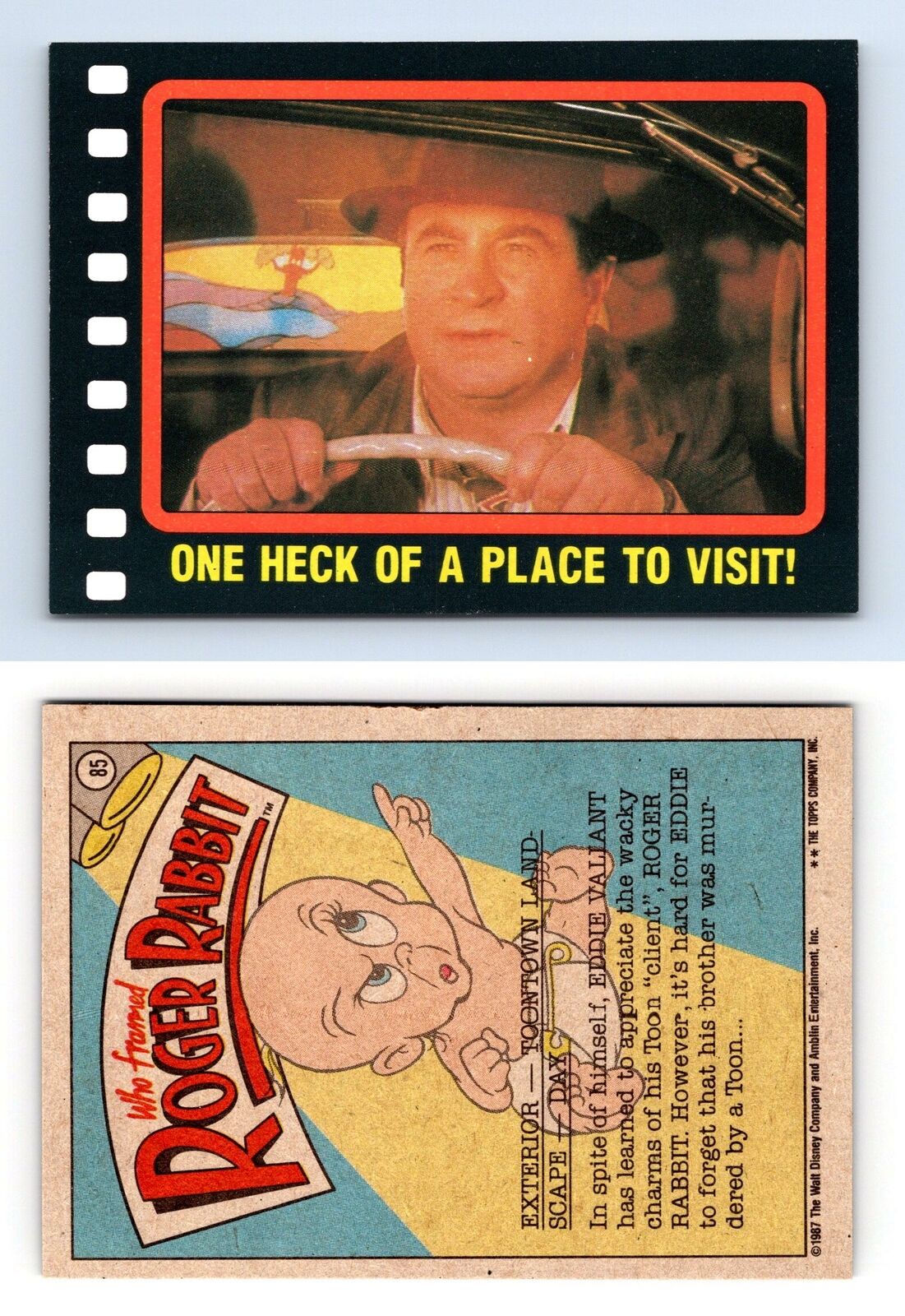 One Heck Of A Place To Visit #85 Who Framed Roger Rabbit 1987 Topps Trading Card