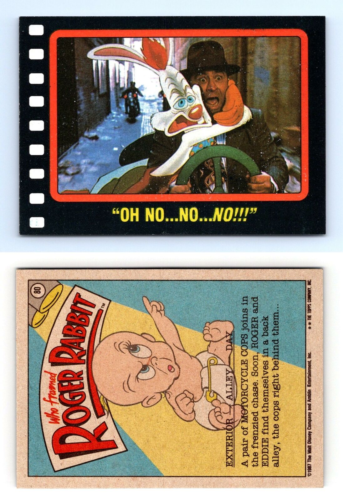 Oh No...No..No!!! #80 Who Framed Roger Rabbit 1987 Topps Trading Card