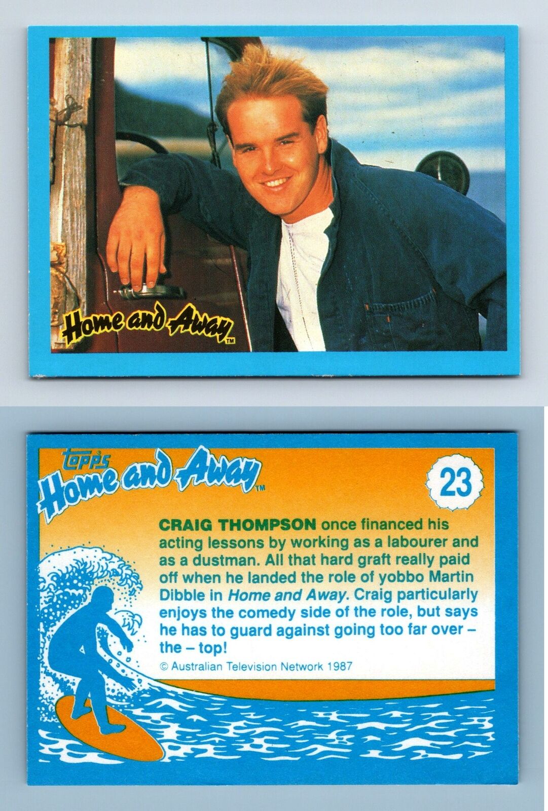 Craig Thompson - Martin Dibble #23 Home & Away 1987 Topps Trading Card