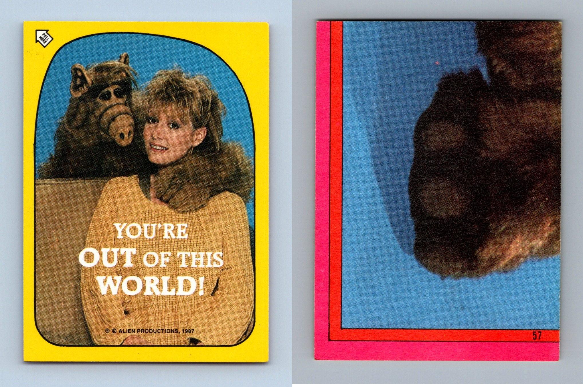 Red Puzzle Back #57 Alf 1987 Topps Small Trading Card / Sticker
