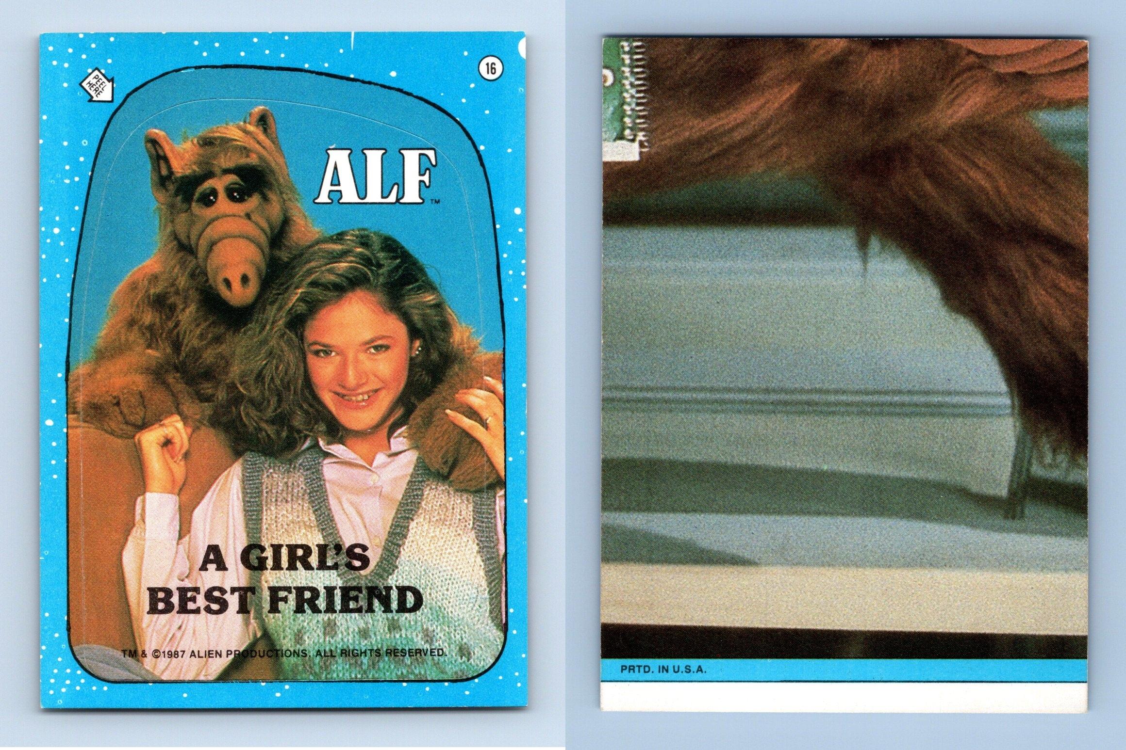 Blue Puzzle Back #16 Alf 1987 Topps Large Trading Card / Sticker